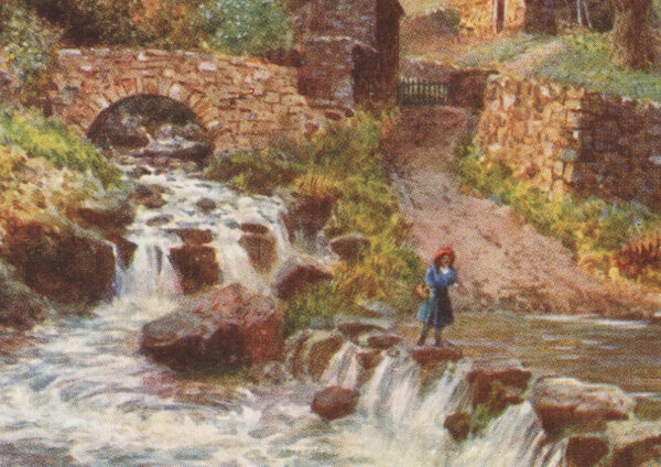 Girl on the stepping stones - Image 3